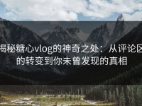 揭秘糖心vlog的神奇之处：从评论区的转变到你未曾发现的真相