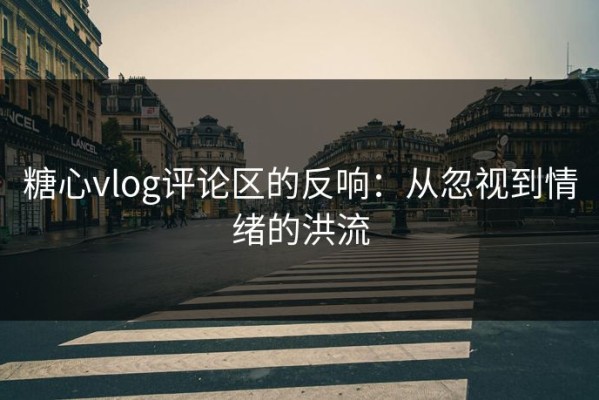 糖心vlog评论区的反响：从忽视到情绪的洪流