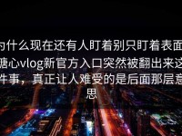为什么现在还有人盯着别只盯着表面，糖心vlog新官方入口突然被翻出来这件事，真正让人难受的是后面那层意思