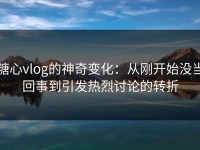 糖心vlog的神奇变化：从刚开始没当回事到引发热烈讨论的转折