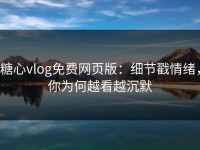 糖心vlog免费网页版：细节戳情绪，你为何越看越沉默