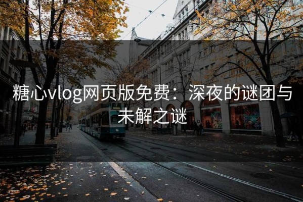 糖心vlog网页版免费：深夜的谜团与未解之谜