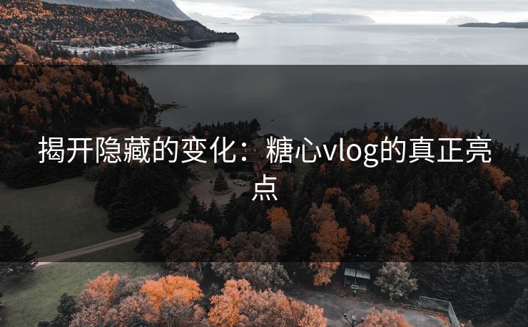 揭开隐藏的变化：糖心vlog的真正亮点