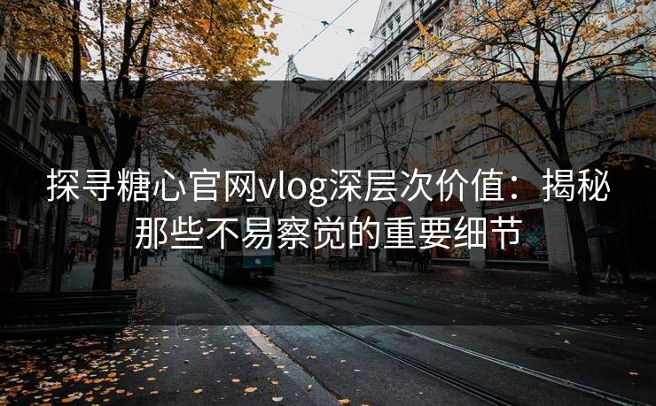 探寻糖心官网vlog深层次价值：揭秘那些不易察觉的重要细节