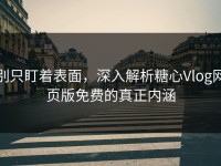 别只盯着表面，深入解析糖心Vlog网页版免费的真正内涵