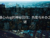 糖心vlog的神秘回归：热度与补办之谜